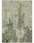 LOOMLAN Rugs Ebonelle Green Washable Indoor-Outdoor Rug