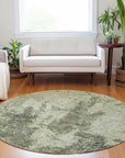 LOOMLAN Rugs Ebonelle Green Washable Indoor-Outdoor Rug