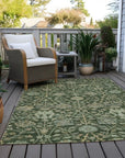 LOOMLAN Rugs Echo Green Washable Indoor-Outdoor Rug