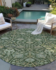 LOOMLAN Rugs Echo Green Washable Indoor-Outdoor Rug