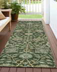 LOOMLAN Rugs Echo Green Washable Indoor-Outdoor Rug