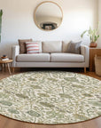 LOOMLAN Rugs Echo Ivory Washable Indoor-Outdoor Rug