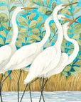 Egret White Birds Coastal Wall Art Indoor Outdoor - LOOMLAN - LOOMLAN - Canvas Art