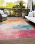 LOOMLAN Rugs Elanisse Pink Washable Indoor-Outdoor Rug