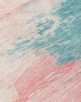 LOOMLAN Rugs Elanisse Pink Washable Indoor-Outdoor Rug