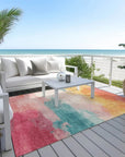 LOOMLAN Rugs Elanisse Pink Washable Indoor-Outdoor Rug