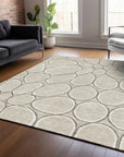 LOOMLAN Rugs Elantra Beige Washable Indoor-Outdoor Rug