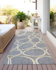 LOOMLAN Rugs Elantra Gray Washable Indoor-Outdoor Rug
