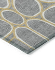 LOOMLAN Rugs Elantra Gray Washable Indoor-Outdoor Rug