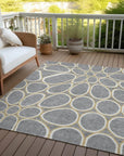 LOOMLAN Rugs Elantra Gray Washable Indoor-Outdoor Rug