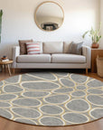 LOOMLAN Rugs Elantra Gray Washable Indoor-Outdoor Rug