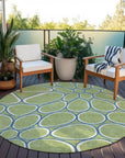 LOOMLAN Rugs Elantra Green Washable Indoor-Outdoor Rug