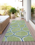 LOOMLAN Rugs Elantra Green Washable Indoor-Outdoor Rug