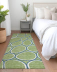 LOOMLAN Rugs Elantra Green Washable Indoor-Outdoor Rug