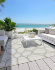 LOOMLAN Rugs Elantra Ivory Washable Indoor-Outdoor Rug