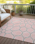 LOOMLAN Rugs Elantra Pink Washable Indoor-Outdoor Rug