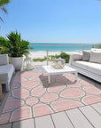 LOOMLAN Rugs Elantra Pink Washable Indoor-Outdoor Rug