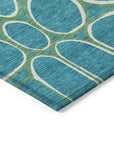LOOMLAN Rugs Elantra Teal Washable Indoor-Outdoor Rug