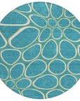 LOOMLAN Rugs Elantra Teal Washable Indoor-Outdoor Rug