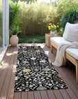LOOMLAN Rugs Elara Black Washable Indoor-Outdoor Rug