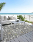 LOOMLAN Rugs Elara Charcoal Washable Indoor-Outdoor Rug