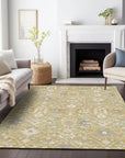 LOOMLAN Rugs Elara Gold Washable Indoor-Outdoor Rug