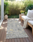 LOOMLAN Rugs Elara Gray Washable Indoor-Outdoor Rug