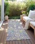 LOOMLAN Rugs Elara Purple Washable Indoor-Outdoor Rug