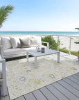 LOOMLAN Rugs Elara Silver Washable Indoor-Outdoor Rug