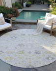 LOOMLAN Rugs Elara Silver Washable Indoor-Outdoor Rug