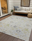 LOOMLAN Rugs Elara Silver Washable Indoor-Outdoor Rug