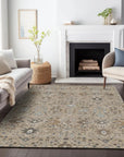 LOOMLAN Rugs Elara Taupe Washable Indoor-Outdoor Rug