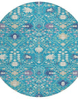 LOOMLAN Rugs Elara Teal Washable Indoor-Outdoor Rug