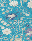 LOOMLAN Rugs Elara Teal Washable Indoor-Outdoor Rug