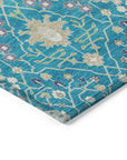 LOOMLAN Rugs Elara Teal Washable Indoor-Outdoor Rug