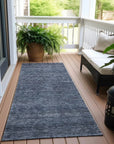 LOOMLAN Rugs Elaria Blue Washable Indoor-Outdoor Rug