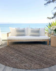 LOOMLAN Rugs Elaria Brown Washable Indoor-Outdoor Rug
