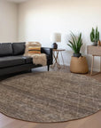 LOOMLAN Rugs Elaria Brown Washable Indoor-Outdoor Rug