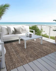 LOOMLAN Rugs Elaria Brown Washable Indoor-Outdoor Rug