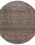 LOOMLAN Rugs Elaria Brown Washable Indoor-Outdoor Rug