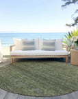 LOOMLAN Rugs Elaria Green Washable Indoor-Outdoor Rug