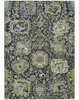 LOOMLAN Rugs Elarion Green Washable Indoor-Outdoor Rug