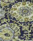 LOOMLAN Rugs Elarion Green Washable Indoor-Outdoor Rug