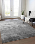 LOOMLAN Rugs Elarune Gray Washable Indoor-Outdoor Rug