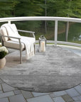 LOOMLAN Rugs Elarune Gray Washable Indoor-Outdoor Rug