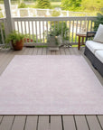 LOOMLAN Rugs Eleya Pink Washable Indoor-Outdoor Rug