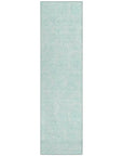 LOOMLAN Rugs Eleya Teal Washable Indoor-Outdoor Rug