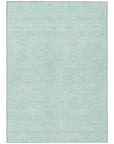 LOOMLAN Rugs Eleya Teal Washable Indoor-Outdoor Rug