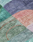 LOOMLAN Rugs Elina Green Washable Indoor-Outdoor Rug