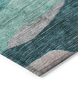 LOOMLAN Rugs Elina Green Washable Indoor-Outdoor Rug